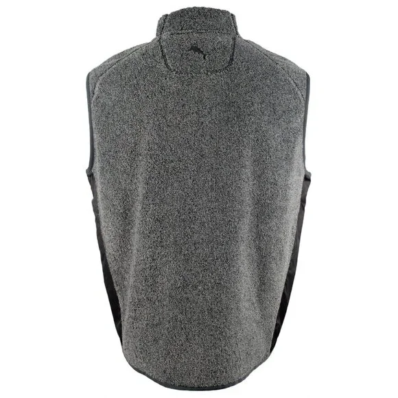 Tommy Bahama Men's Small Coal Cascade Cozy Plush Full Zip Vest with Pockets - Picture 5 of 6